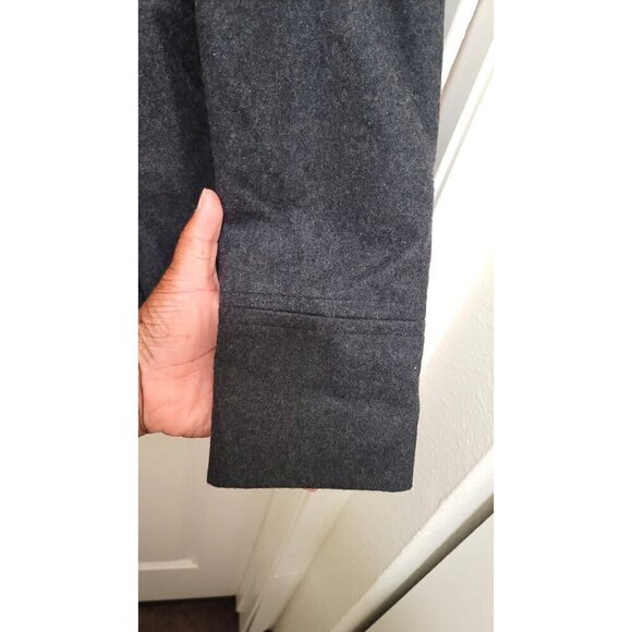 Michael Kord Gray Wool Blend Double-Breasted Peacoat  Size S - Picture 8 of 15
